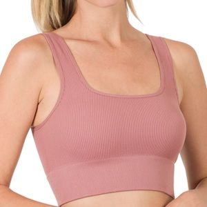 Pink Crop Tank Top